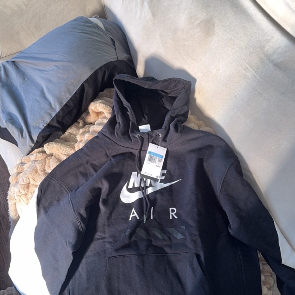 Nike Black Hoodie with White Logo